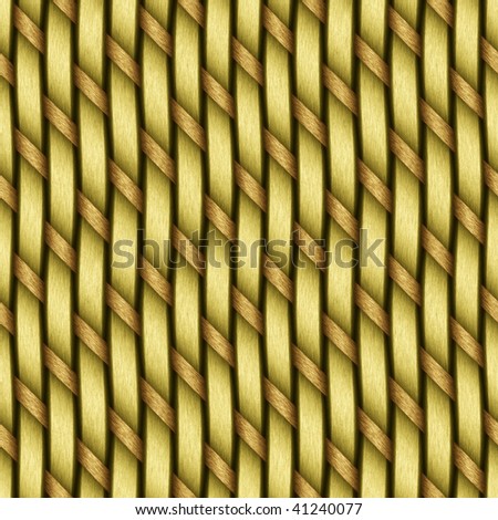 A yellow woven wicker material you might see in some furniture or a basket. This tiles seamlessly as a pattern in any direction.