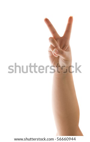 fingers peace sign