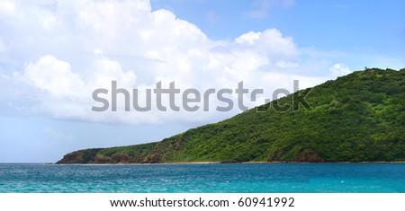 The far eastern shore across from Flamenco beach on the beautiful Puerto Rico island of Culebra.