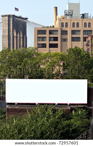 A blank urban advertising billboard with copy space ready for your design or concept. Great for real world design proofing or mock ups.