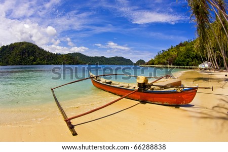 Stranded Boat in Sand