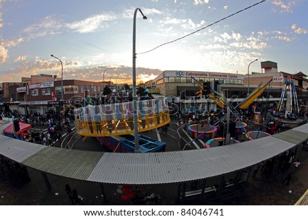 SYDNEY, AUSTRALIA - SEPTEMBER 4 : Situation at the Cabramatta Moon Festival from upper view on September 4, 2011 in Sydney, Australia. Cabramatta Moon Festival is an annual festival in Cabramatta.