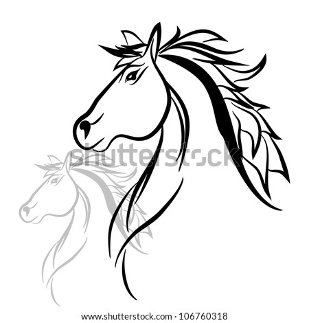 Horses Head Drawing
