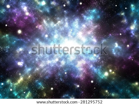 Abstract background of star explosion in a galaxy