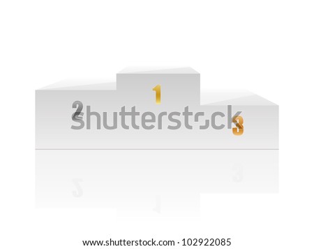 White podium with numbers Vector illustration White podium with numbers Vector illustration
