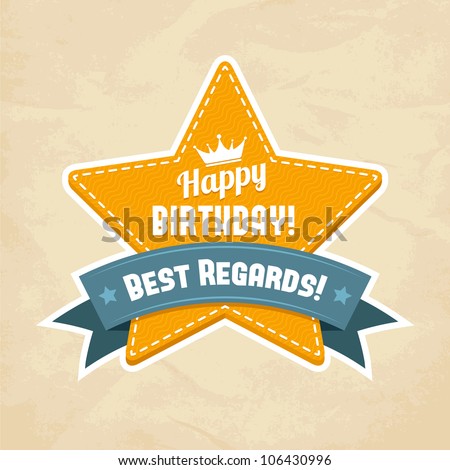 Illustration for happy birthday card Vector Illustration for happy birthday card Vector