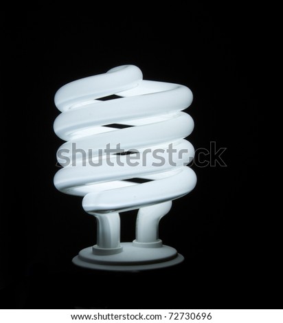 Energy saving light bulb or 24 watts of brightness but low power consumption helps reduce global warming.