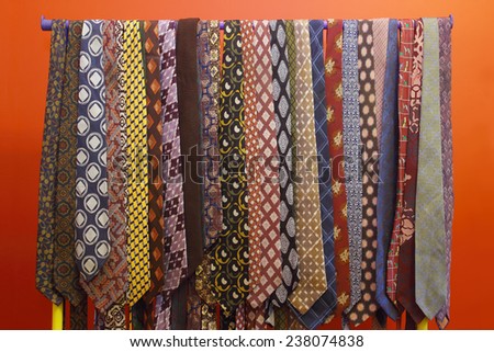colorful tie collection from the sixties