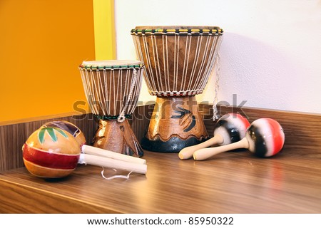 traditional musical instruments from Africa and south america