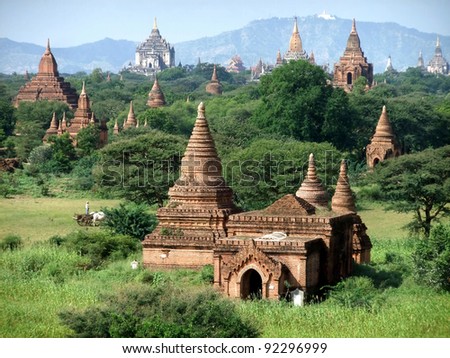 Ancient Buddhist temples in Bagan, Myanmar