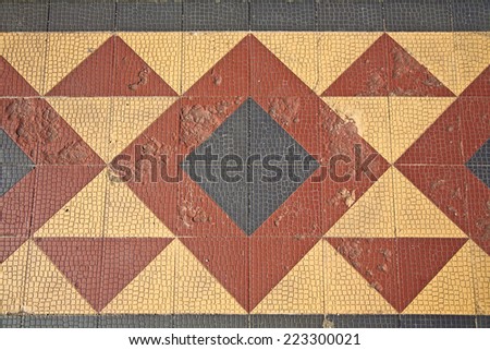 Covering wall with ceramic tiles. Ceramic texture tiles. Abstract background.