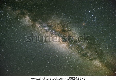 The Milky Way. Our galaxy. Long exposure photograph from an astronomical observatory site.