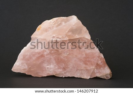 MUSEUM MINERAL SERIES: Polished Rose quartz from Brazil. 17cm across.
