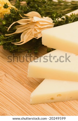parmesan cheese with dried grasses