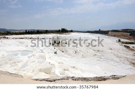 Calcium Carbonate water pools in the Turkey