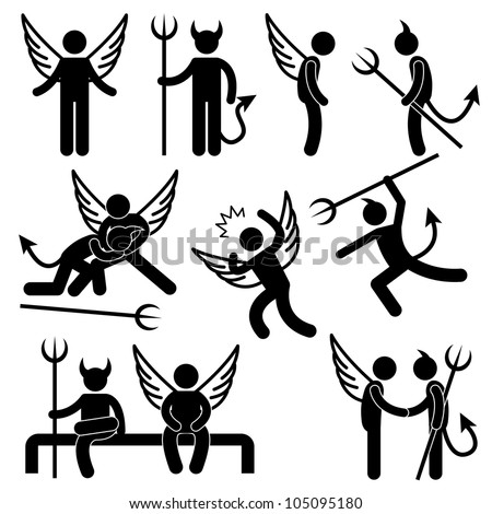 Конкурс " Бог и Дьявол ". - Страница 2 Stock-vector-devil-angel-friend-enemy-icon-symbol-sign-pictogram-105095180