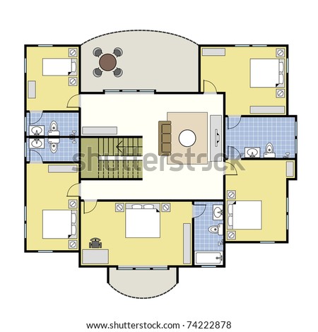  Home Design on First Second Floor Plan Floorplan House Home Building Architecture