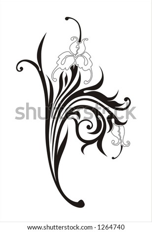 stock photo black flower silhouette