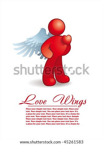 wings jump valentines chest concept human heart his great red postcard shutterstock vector search