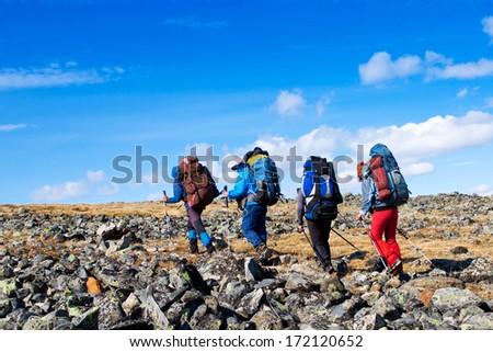 Hikers in the mountain