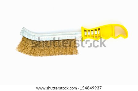 Wire brush tool isolated on white