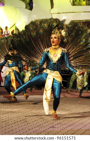 KUALA LUMPUR, MALAYSIA-MAY 21:Malaysian performing a dance routine during the rehearsal of Colours of 1 Malaysia May 21 2010 in Kuala Lumpur Malaysia.