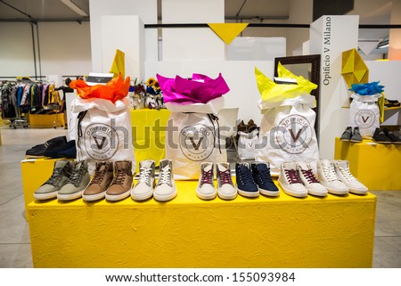 MILAN, ITALY - SEPTEMBER 20: So Critical So Fashion exhibition in Milan on September, 20 2013. Alternative fashion exhibition of biological, vegan and recycled materials during Milan Fashion Week