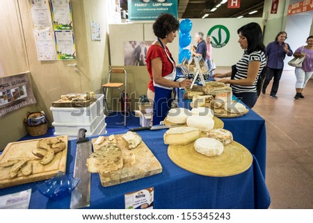 BOLOGNA, ITALY - SEPTEMBER 8: Vegan Fest on September 8, 2013. Thousands of people visited the fair vegan fest where were presented vegan biological products, vegan cook and animal rights convention.