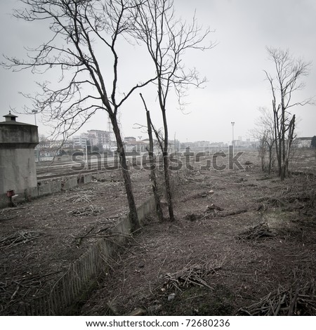 desolate landscape in italy artistic project