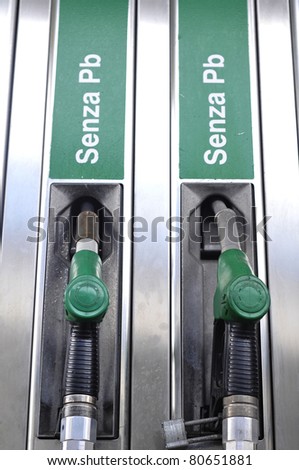 Petrol pumps diesel and unleaded petrol