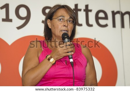 MILAN, ITALY - SEPTEMBER 03: Carmela Rozza at the Democratic Party held in Milan September 3, 2011. Present at the party the mayor of Milan Giuliano Pisapia who spoke of the problems of the city