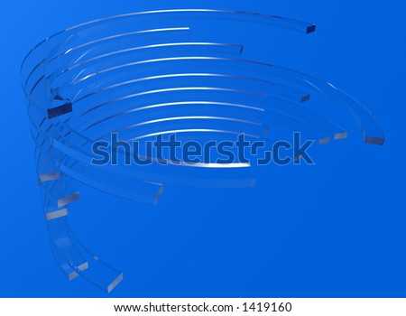 Beautiful abstract digital art of glass rings for background