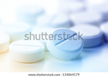 heap of colorful pills. medical background
