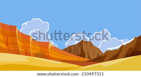 Desert wild nature landscapes with mountains