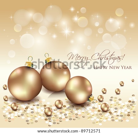 Christmas Background/Abstract Lights And Christmas Balls Stock Vector