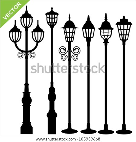 street lamp silhouette