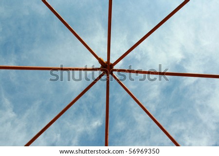 iron structure on top of dome