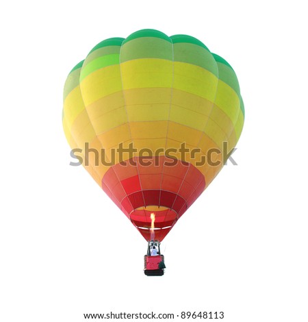 Isolated hot air balloon