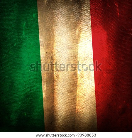 Old grunge flag of Italy