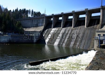 Czech - barrage on river Moravice - storage water of drinking water