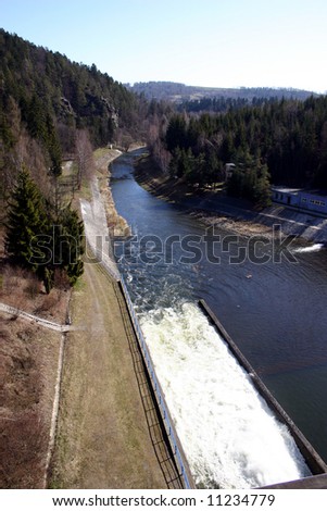 Czech - barrage on river Moravice - storage water of drinking water