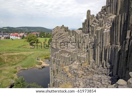 National Natural Monument LordÂ´s Rock is a geological site, which is located  a stone organ separation, resulting columnar basalt magma during solidification - Czech