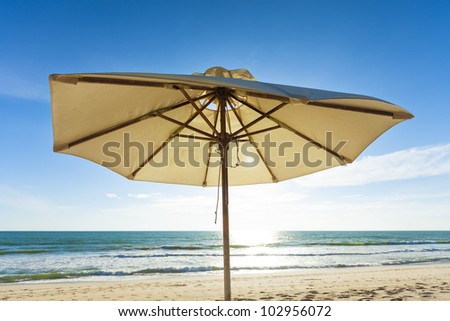 Sun umbrella against the sunlight