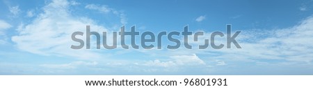 Beautiful cloudy sky. Panoramic composition in high resolution.