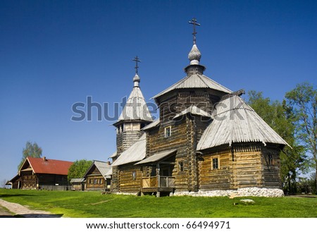 Wooden church from village Kozliatyevo,  Museum of Wooden Architecture, Suzdal, Russia