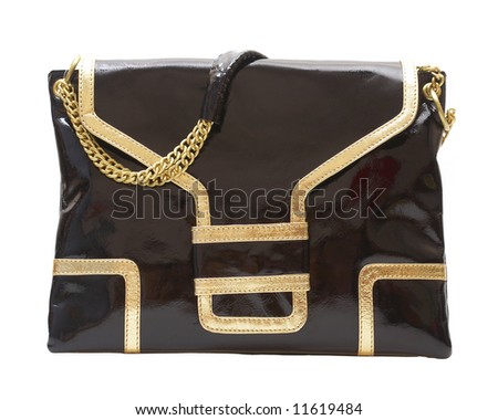 Ladies' handbag on a white background