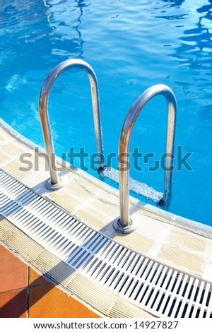 Ladder in pool