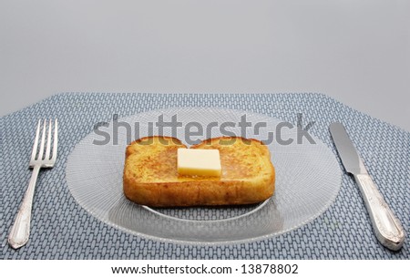 french toast with piece of butter