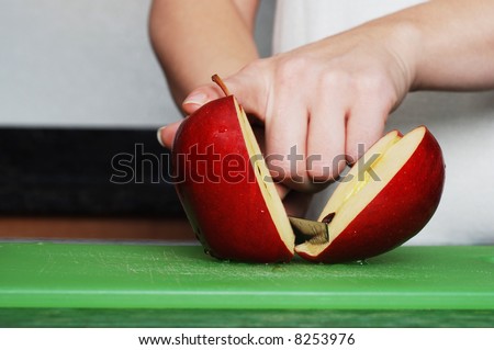 apple on the counter symbolizes healthy living and nutritional value