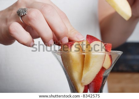 apple in the cup symbolizes healthy living and nutritional value